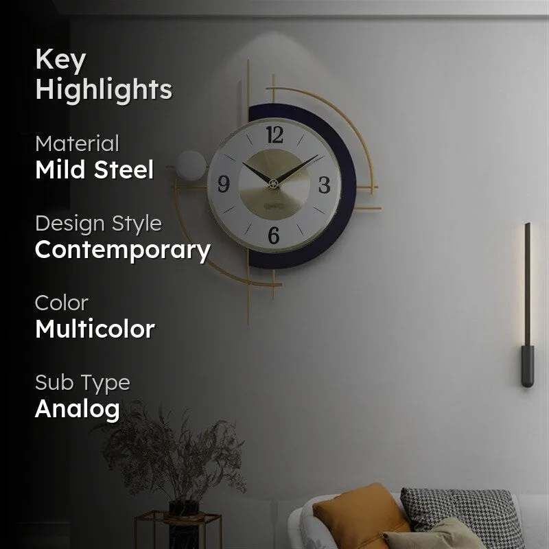 Cogged Silent Wall Clock - Multicolor media 2
