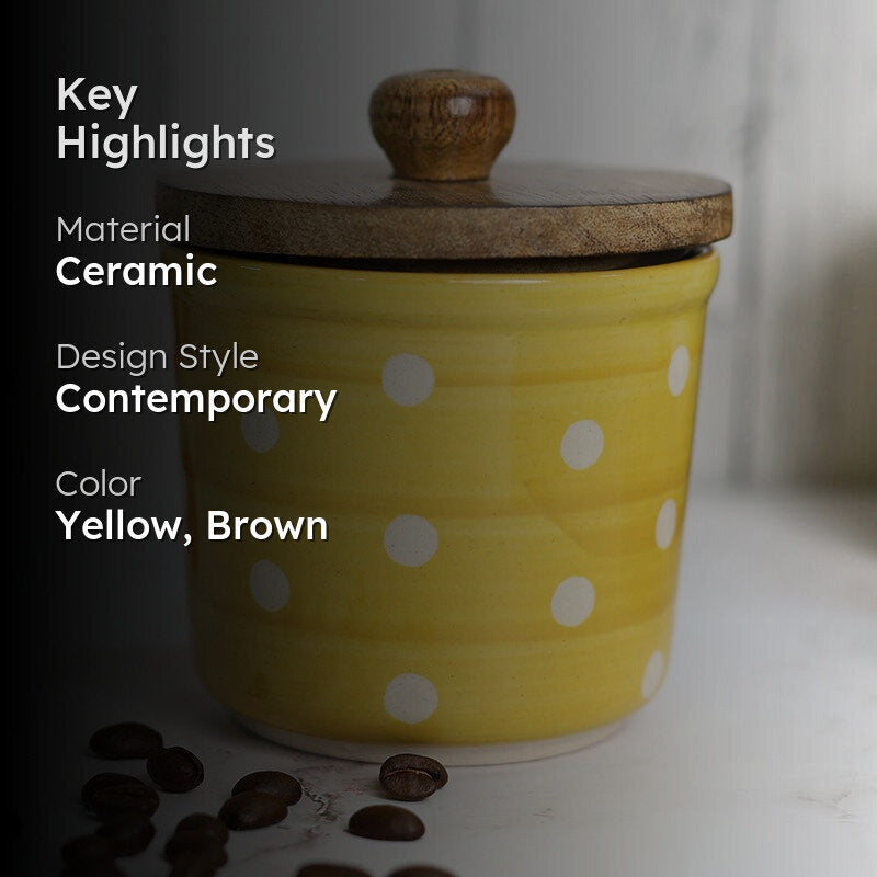 Silvero Ceramic Jar (Yellow) - 350 mL media 2