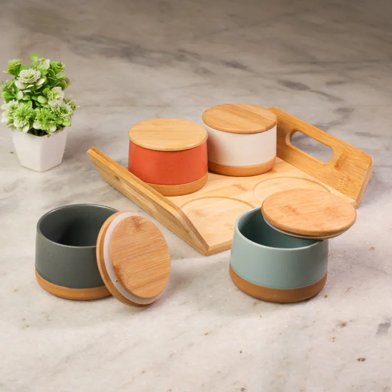 Forest Hue Dry Fruit Container - Five Piece Set media 1