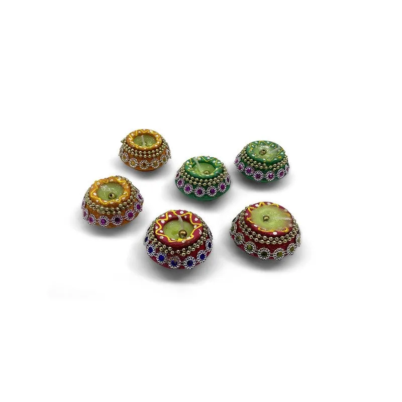 Glowmira Terracota Diyas - Set Of Six media 4