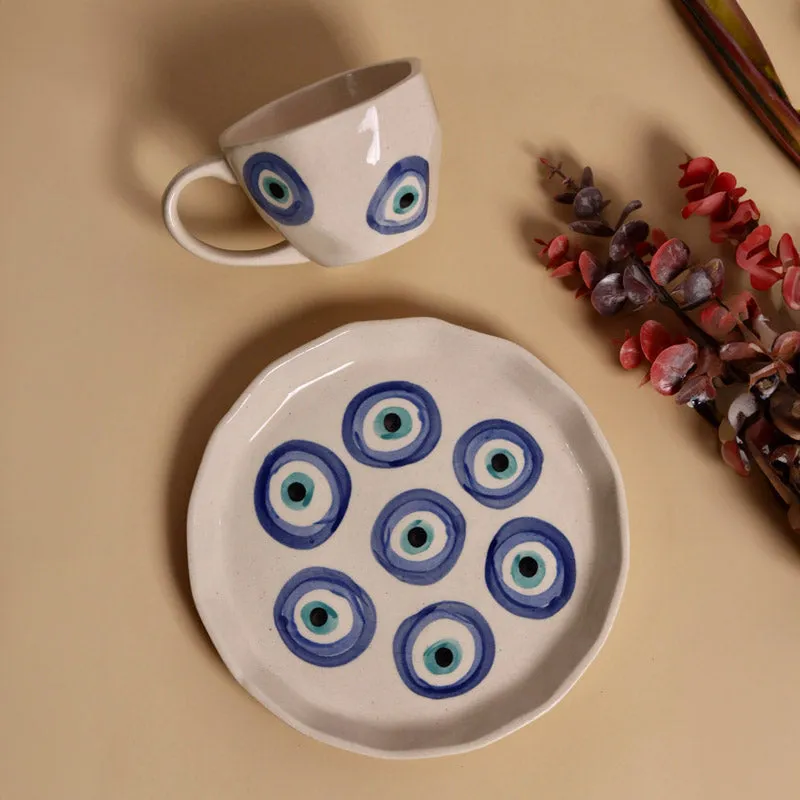 Evil Eye Muse Cup & Snack Plate - Two Piece Set media 1
