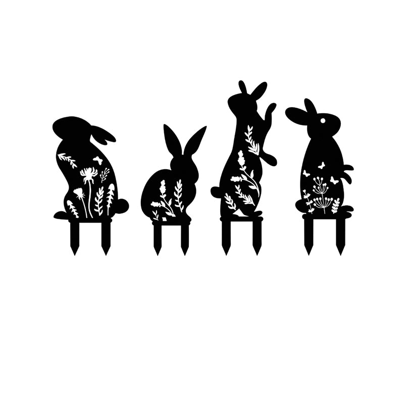 Rabbit Rolly Garden Stake - Set Of Four media 3