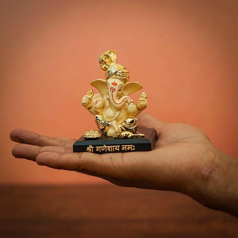 Vakratunda Idol- Yellow/Gold media 6