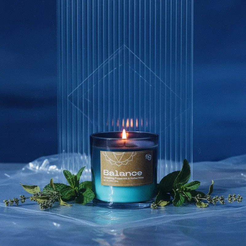 Fig Living Balance Peppermint Palm Wax Scented Candle media 3