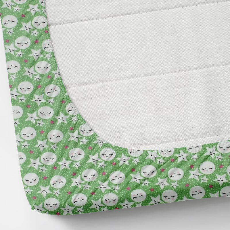 Moonglow Flannel Cotton Flannel Bedsheet (Green) - 190 GSM media 3