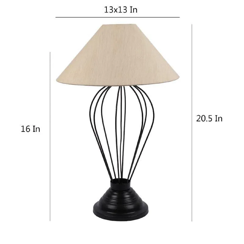 Marama Maximus Fabric Table Lamp - White,Black media 5