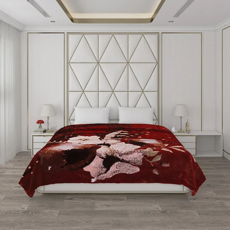 Monte Carlo Crimson Bloom Blanket - 600 GSM media 3