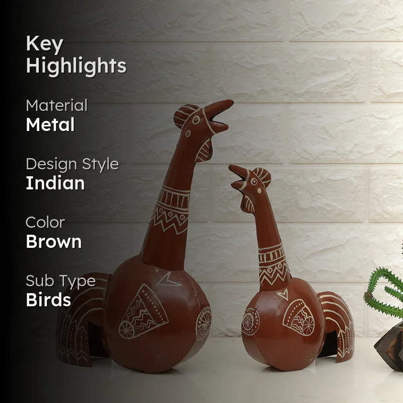 Pollo Metal Showpiece - Set Of Two media 2