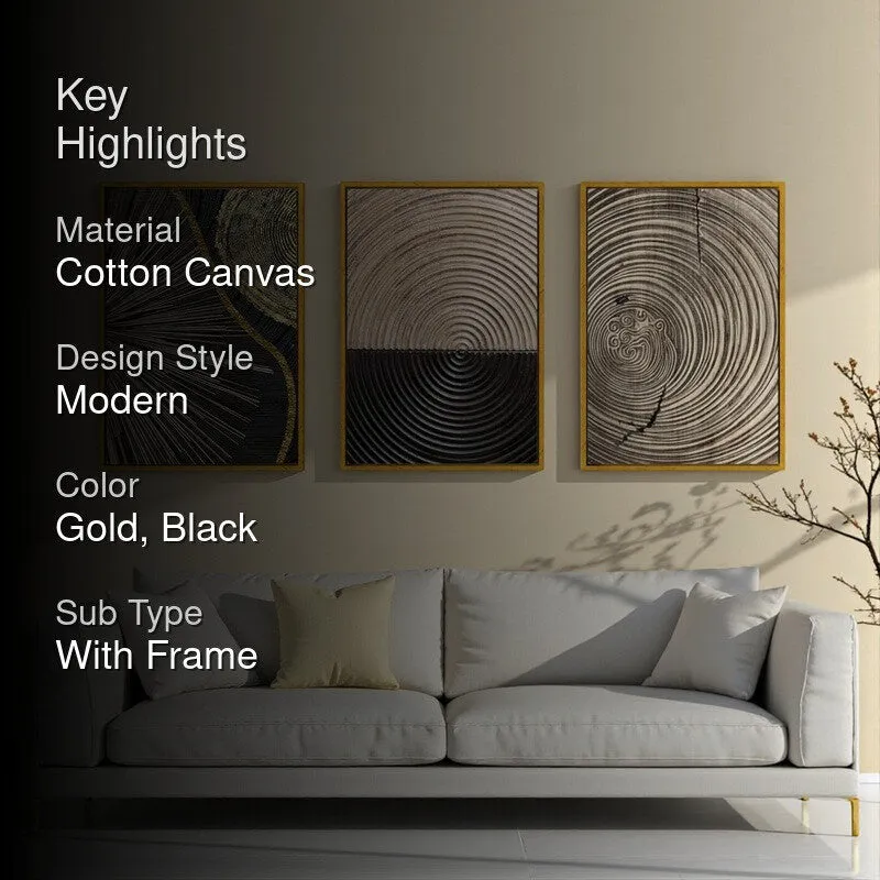 Silvanna Abstract Cotton Canvas Wall Art - Set Of Three media 2
