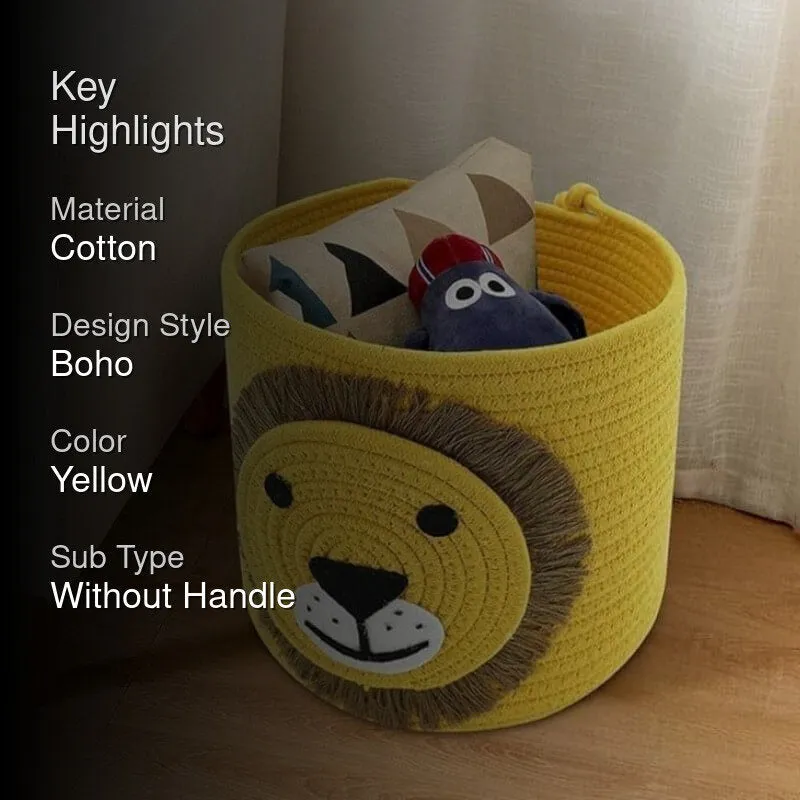 Leo Roar Cotton Storage Basket media 2