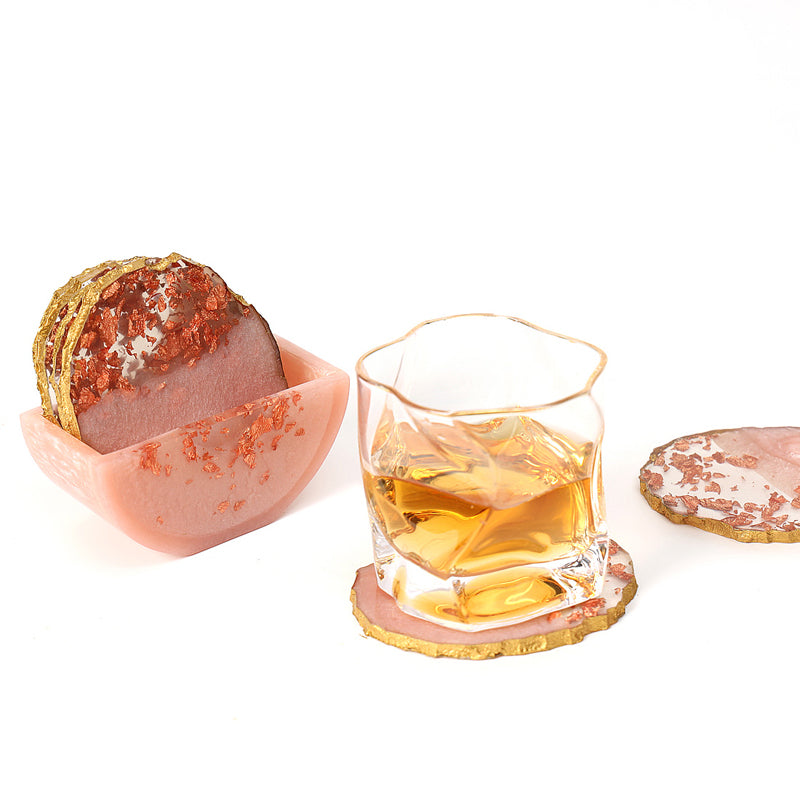 Fleck II Resin Coaster (Pink) - Seven Piece Set media 5