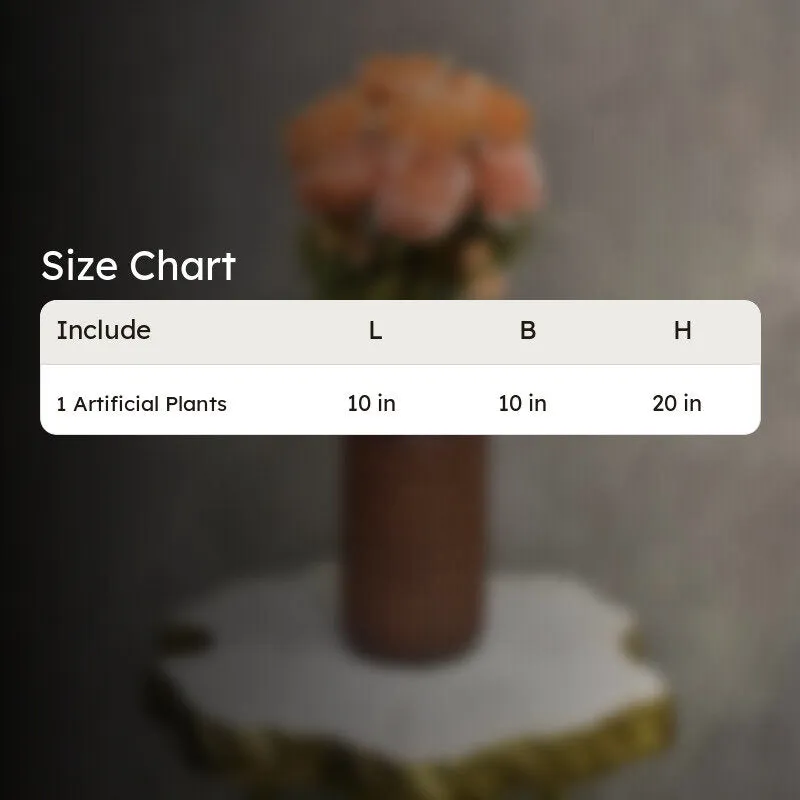 Realistic Artificial Rose Flower Bunch - Orange media 7