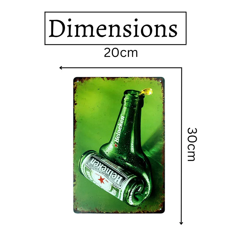 Artsy Heineken Retro Metal Wall Accent media 7
