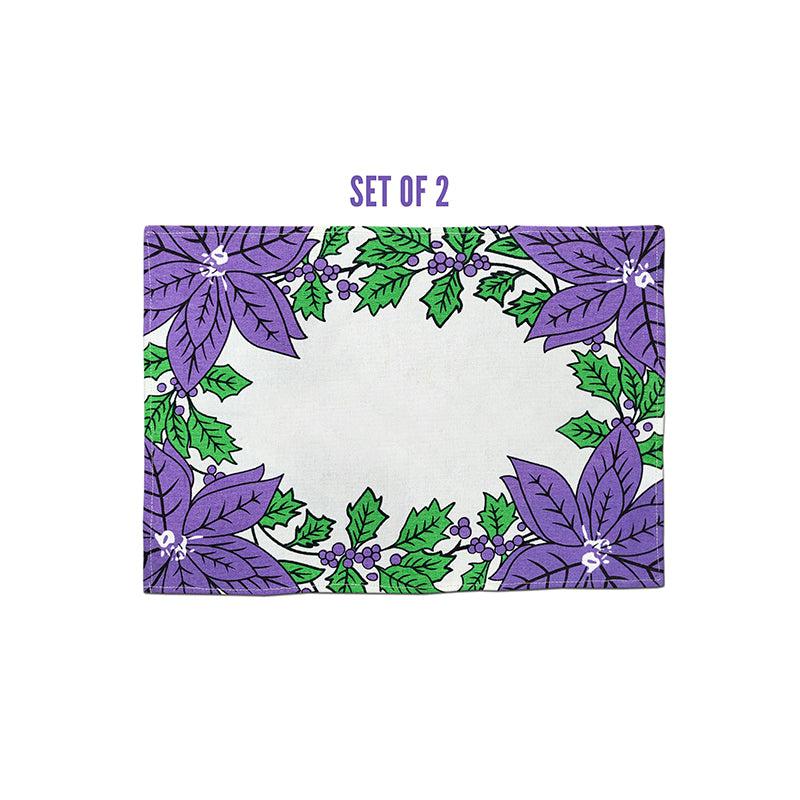 Acora Floral Placemat (Purple) - Set of Two media 3