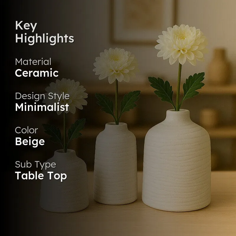 Veloura Ceramic Vase - Set of Three media 2
