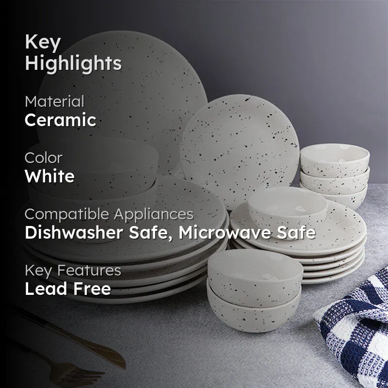 Speckle Ceramic Dinner Set - 20 Piece Set media 2