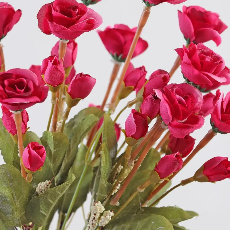 Mini Rose Artificial Flowers - Red media 6