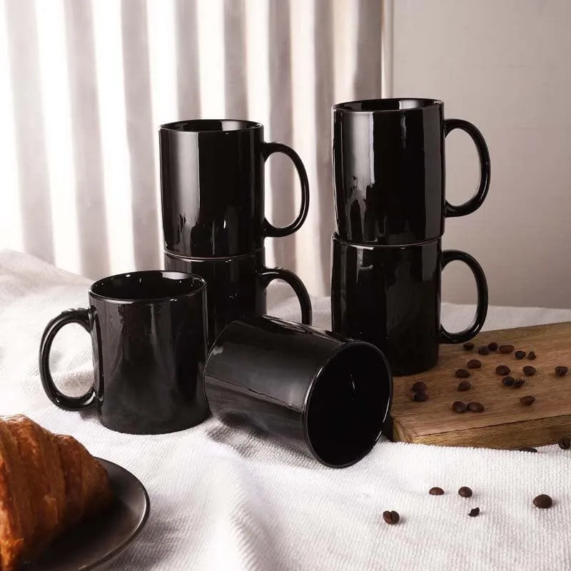 Joe Ceramic Coffee Mug (270 mL Each) - Set of Six media 1