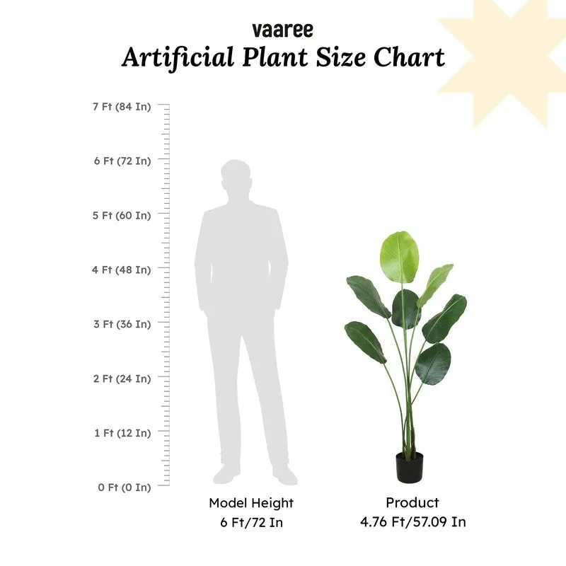 Verdelis Artificial Banana Plant With Black Fiber Pot - 4.8 Feet media 8