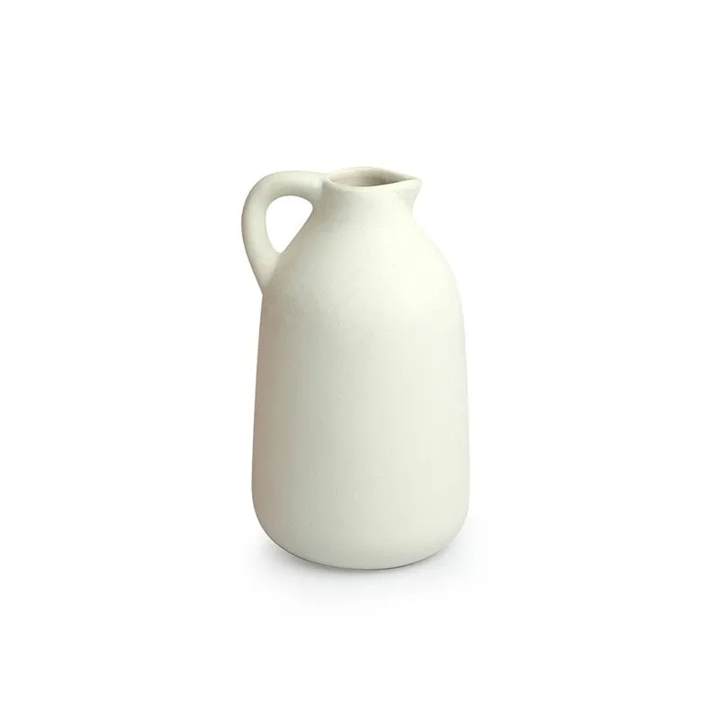 Seren Ceramic Vase - White media 3