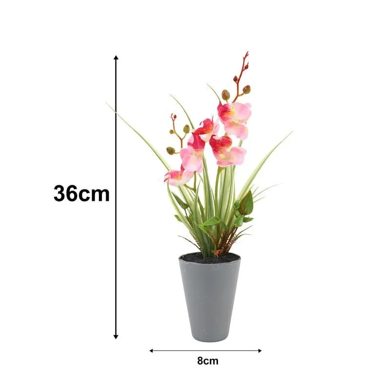 Artificial Bonsai Flower Plant with Ceramic Pot - 0.8 Feet (Pink) media 6