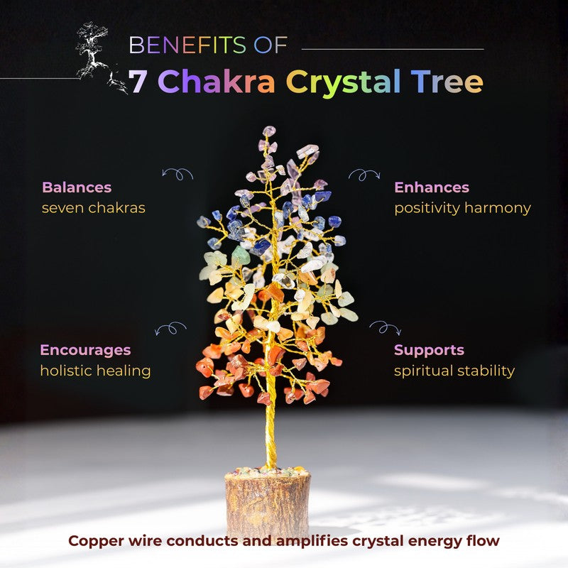 Seven Chakra Gemstone Tree Decorative Showpiece media 8