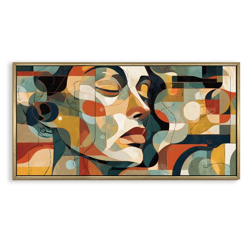 Mosaic Mind Canvas Wall Painting With Frame media 3