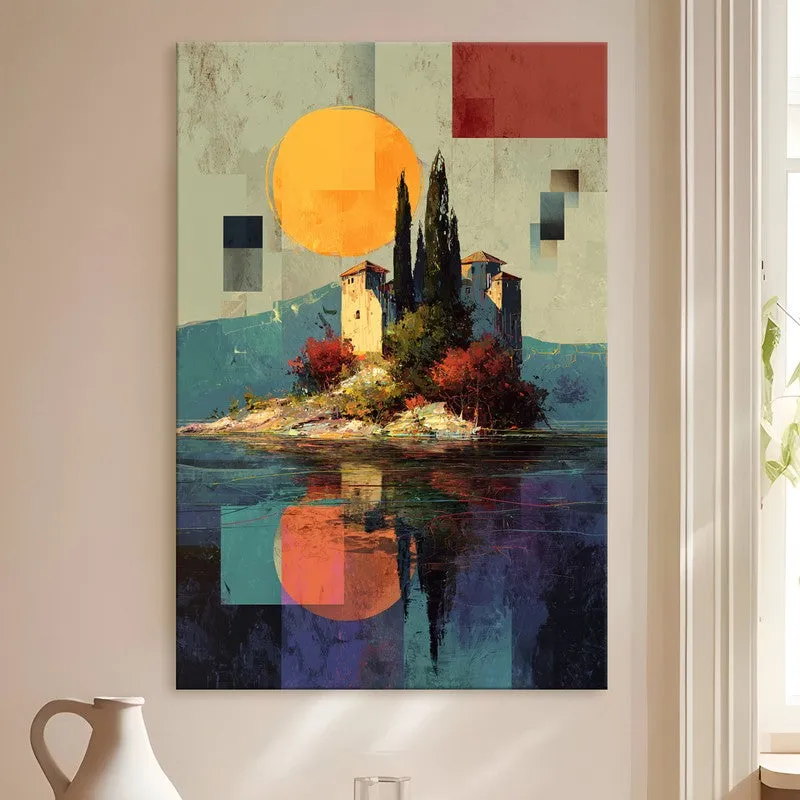 Abstract Castle Landscape Canvas Wall Art media 4