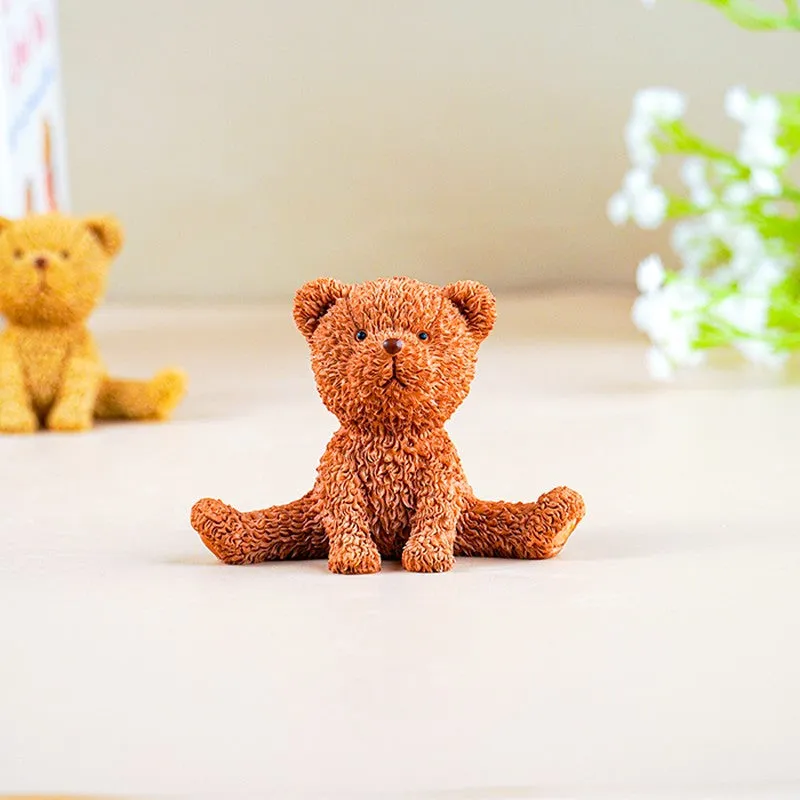 Cuddle Pals Decorative Bears Showpieces (Brown,yellow) - Set Of Two media 5