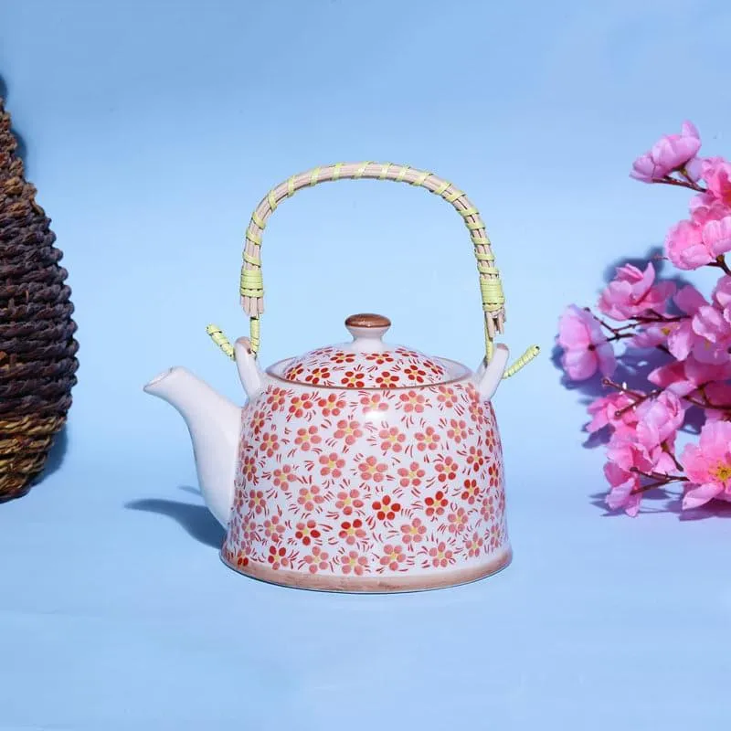 Ibis Floral Teapot - Peach media 1