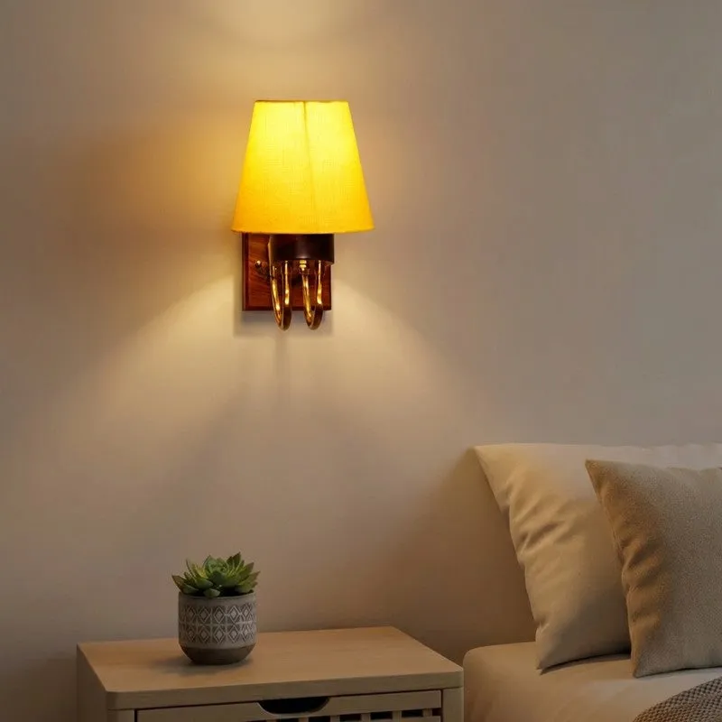 Gilded Arch Decorative Cotton Wall Lamp - Yellow media 1