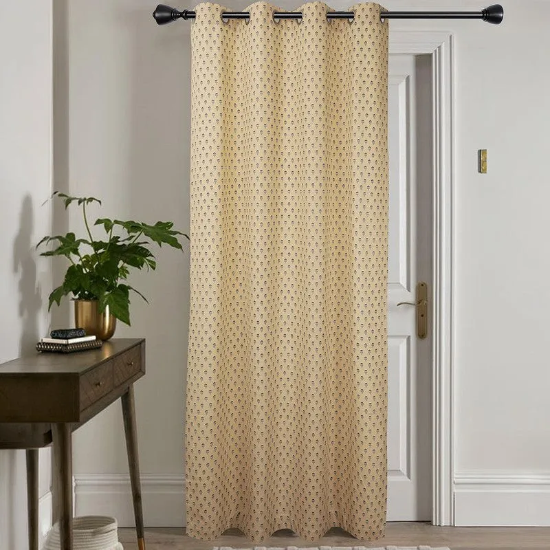 Bloomscape Cotton Curtain - Beige media 4