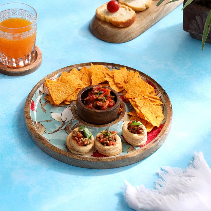 Florentina Chip & Dip Mango Wood Platter - Set of Two media 1