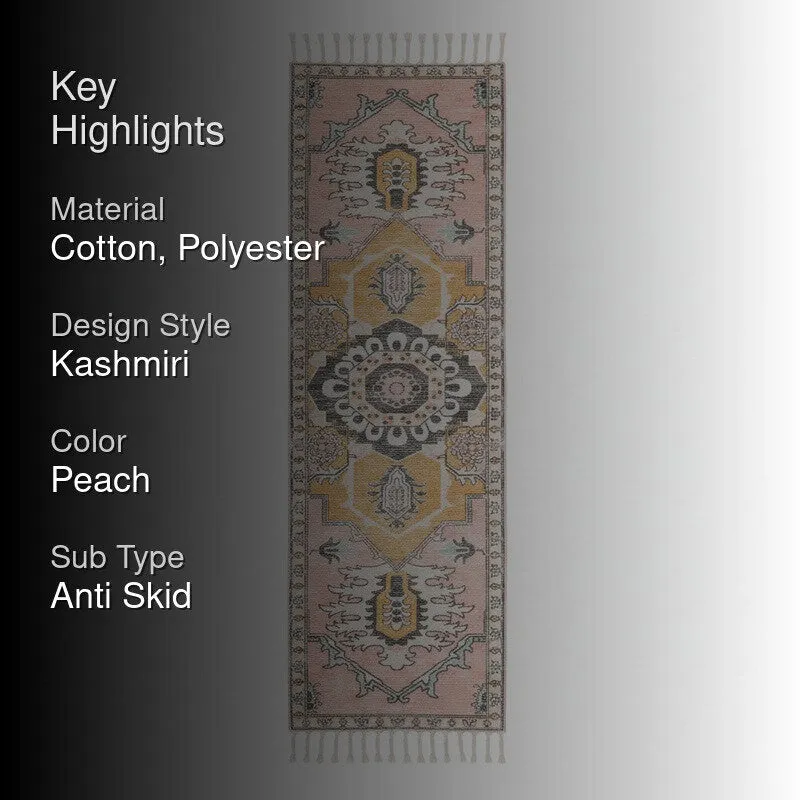Grand Ornate Cotton Runner Rug media 2
