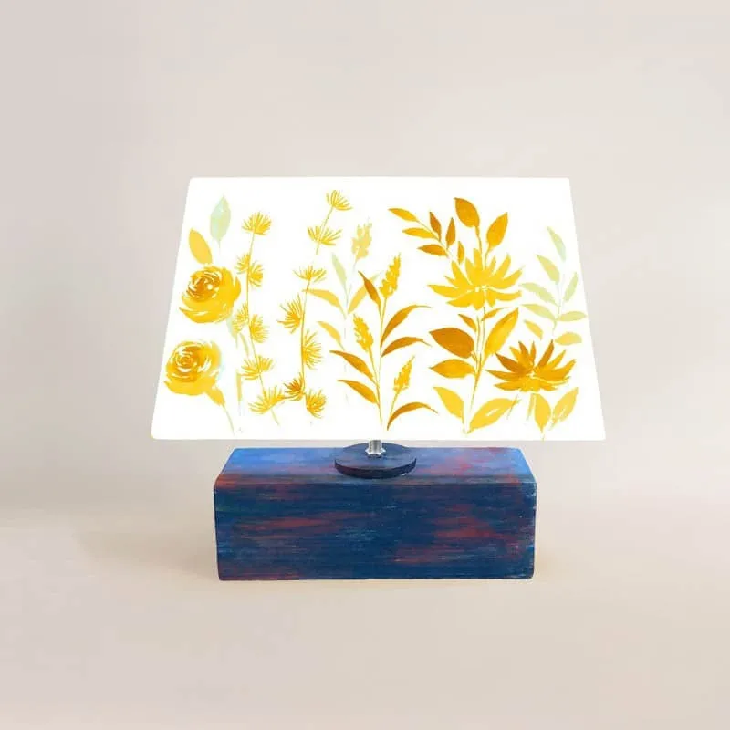 Lindo Bloom Handpainted Fabric Table Lamp - Multicolor media 5