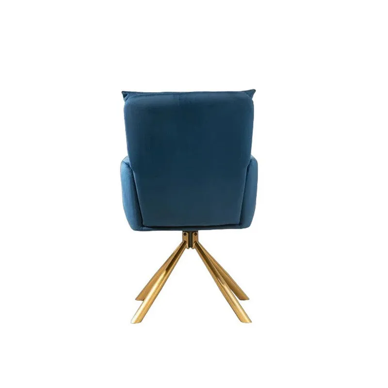 Arvella Neem Wood Accent Chair - Blue media 5