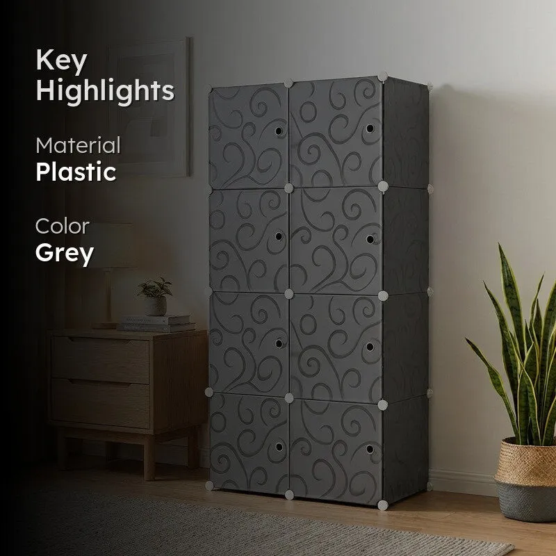 Rioware StackCraft Home Storage Wardrobe Racks - Grey media 2