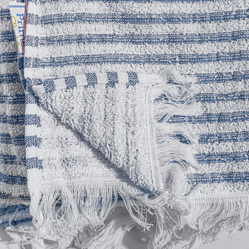 Micro Cotton LuxeDry Striped Comfort Bath Towel - Blue & White media 3