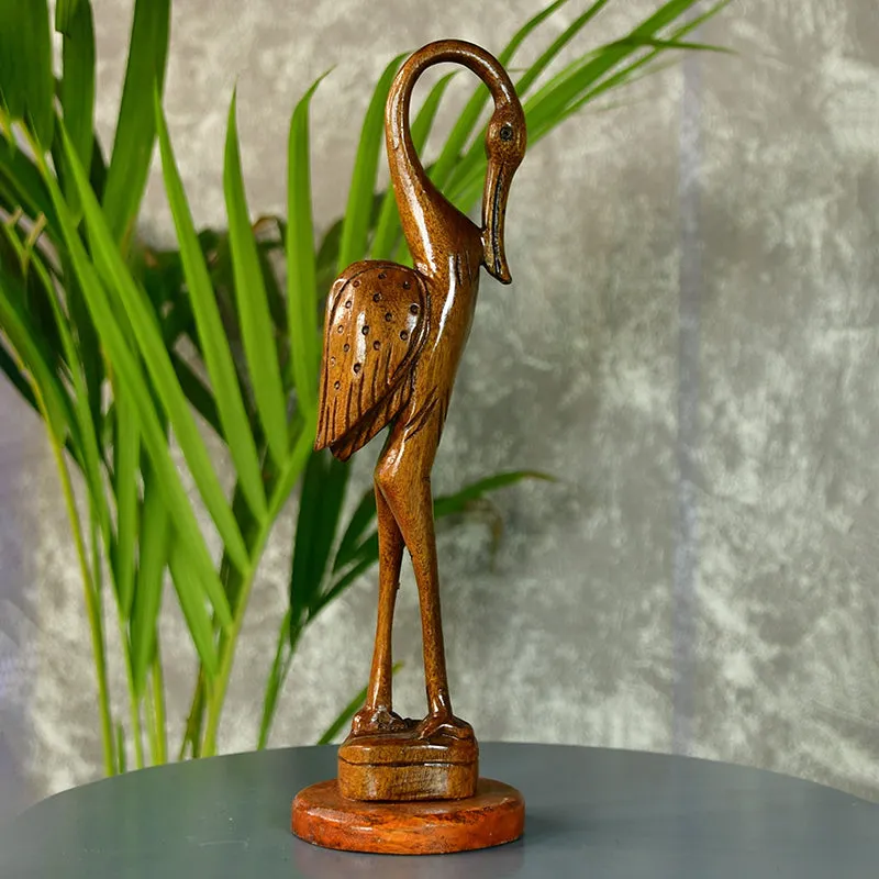 Timber Crane Wood Showpiece media 6