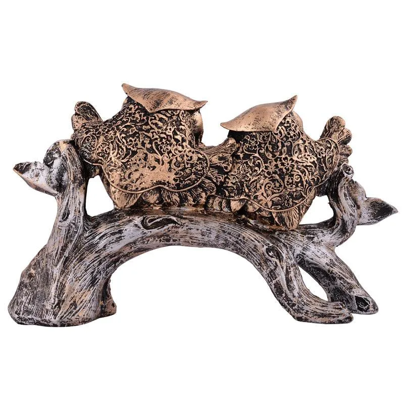 Hoot & Co. Painted Polyresin Show Piece - Copper media 5