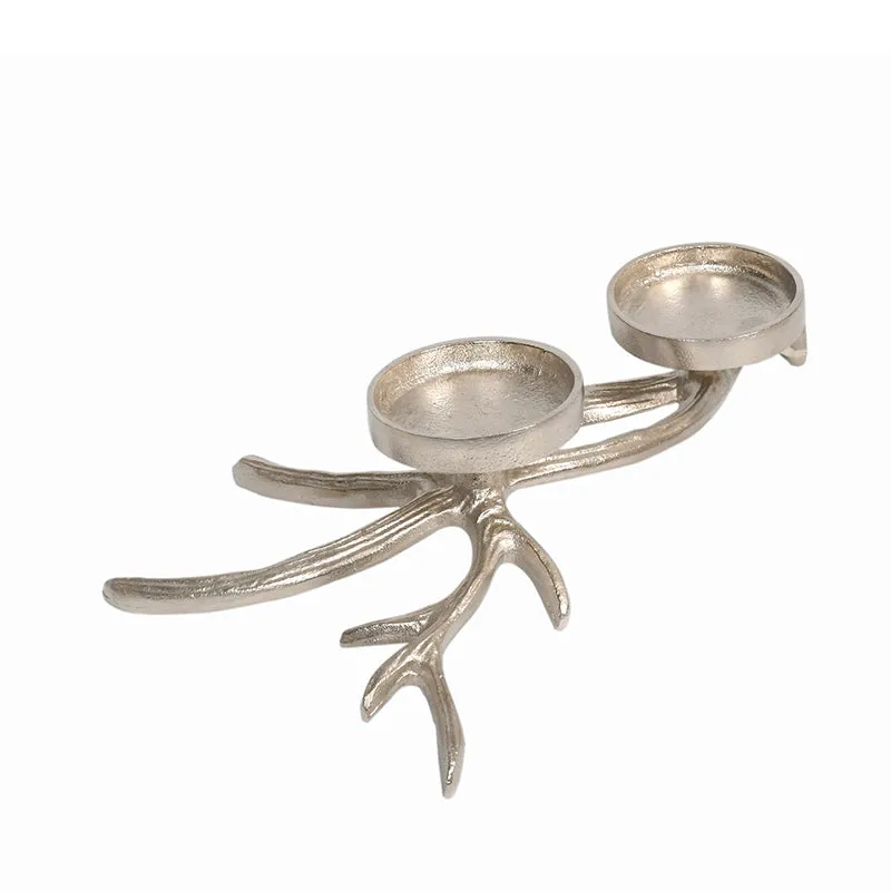 Antler Charm Candle Holder - Silver media 3