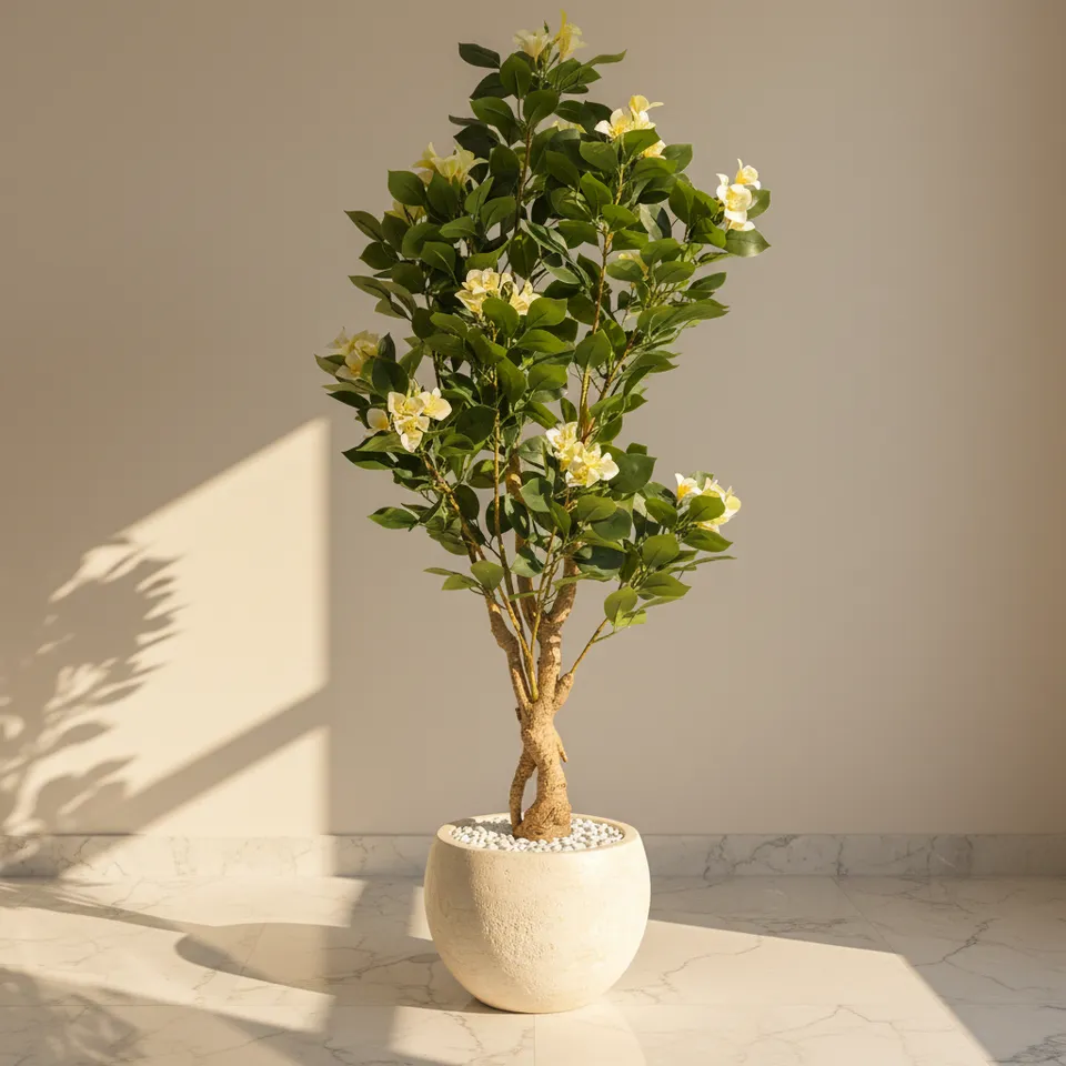 Artificial White Bougainvillea Plant Without Pot - 4.4 Feet media 1