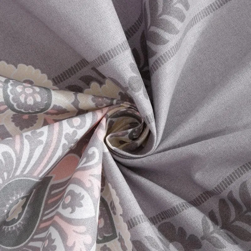 Vidushi Printed Cotton Bedsheet (Grey) - 200 TC media 5