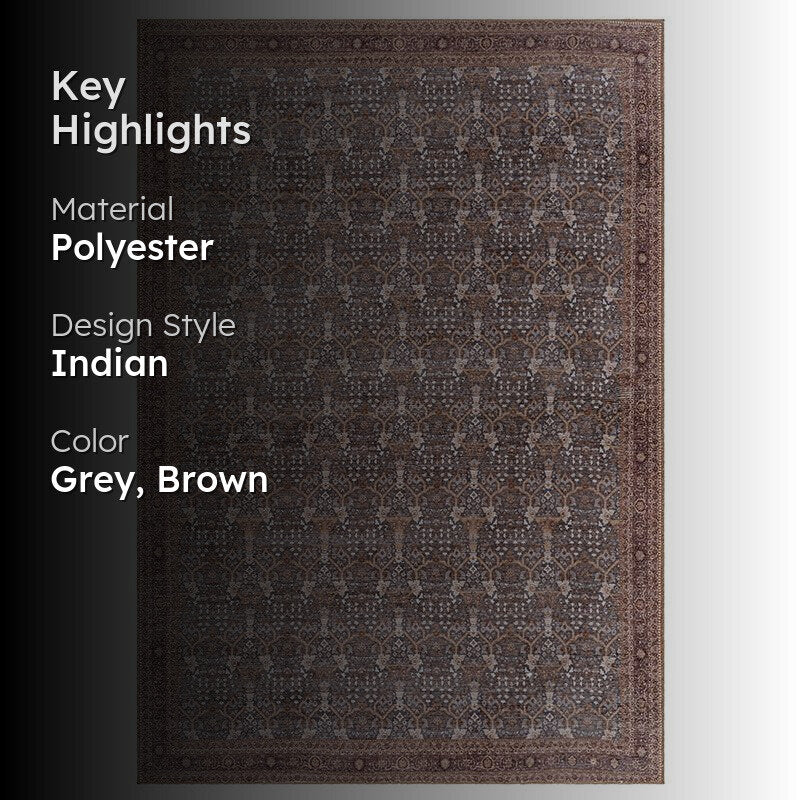 Sadie Ethnic Carpet - Charcoal media 2