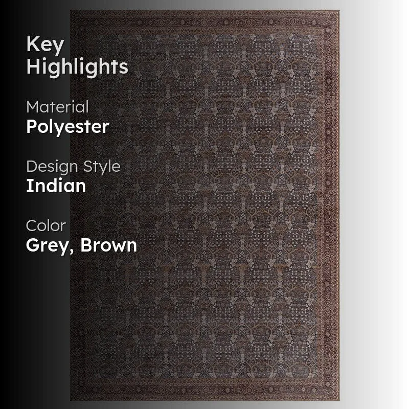 Sadie Ethnic Carpet - Charcoal media 2