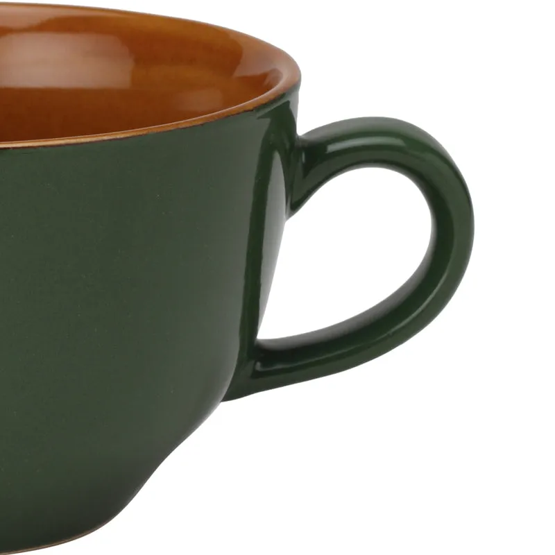 Ruby Ceramic Coffee Mug (350 mL Each/Green) - Set of Two media 8