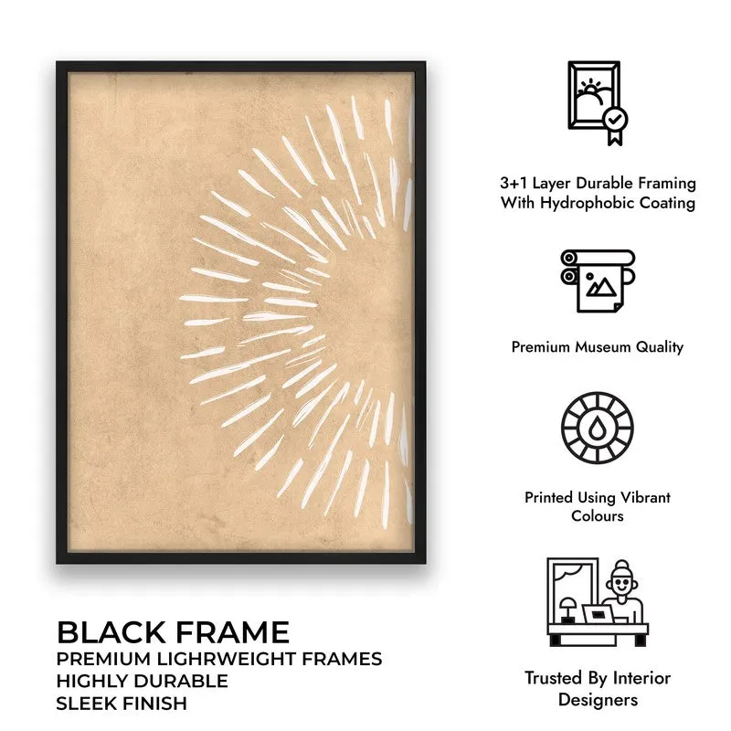 Golden Radiance Canvas Wall Painting With Black Frame media 9
