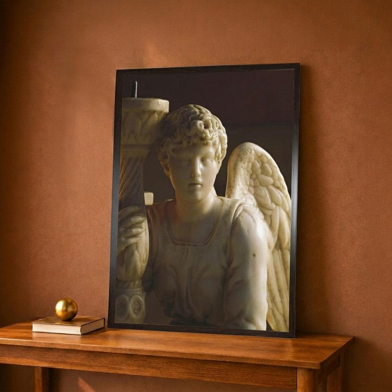 Candleholder Angel from the Ark of St Dominic Canvas Wall Painting - 9 x 12 Inches
