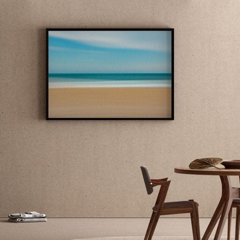 Beach Pan Canvas Wall Painting - Black Frame