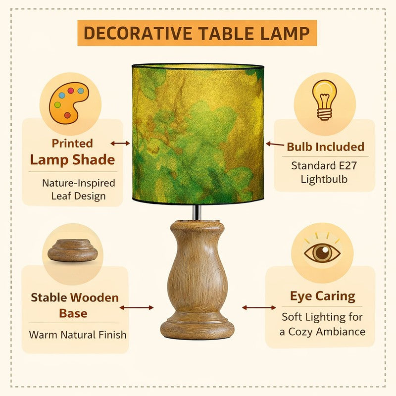 BloomGlow Wooden Table Lamp media 4